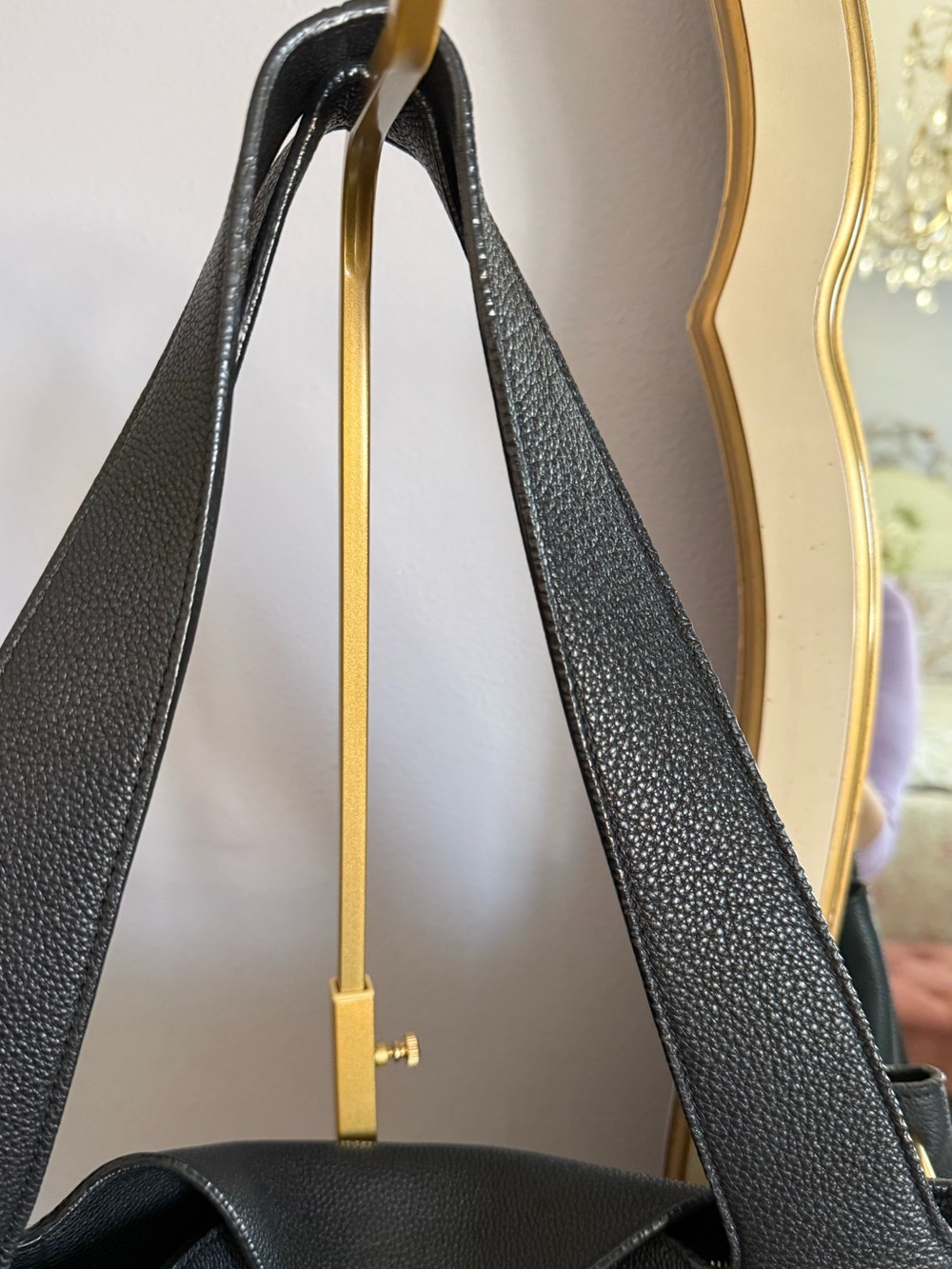The Row Duplex Large Tote Bag Black Grained Calfskin Leather - Picture 3 of 12